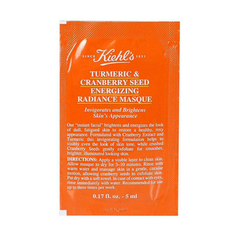Mặt Nạ Nghệ Kiềm Dầu Giúp Thải Độc Tố Kiehl's Turmeric & Cranberry Túi 5ML Mini Size
