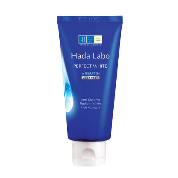 Sữa rửa mặt Hada Labo Giúp Sạch Da Và Dưỡng Trắng Vượt Trội Cho Mọi Loại Da Perfect White Arbutin Cleanser 80g