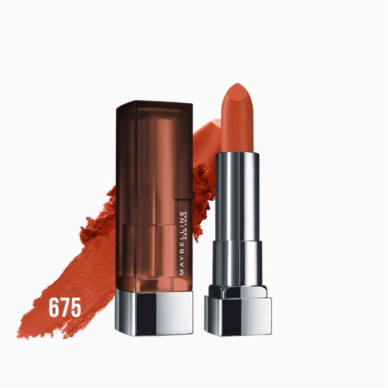 Son Lì Maybelline New York Color Sensational Creamy Matte 675 Brooklyn Bare Màu Cam Đất 3.9g