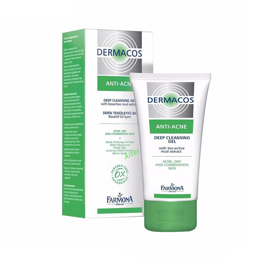 Sữa Rửa Mặt Dermacos Giúp Làm Sạch, Giảm Mụn Và Ngăn Dầu Thừa Farmona Anti Acne Deep Cleansing Gel 150ml