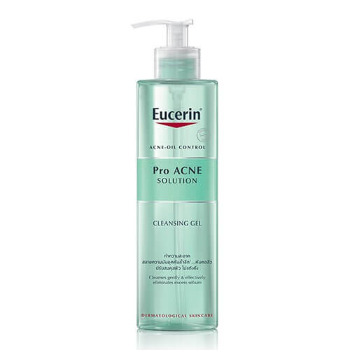 Sữa Rửa Mặt Eucerin Giúp Sạch Sâu, Giảm Nhờn Và Ngăn Ngừa Mụn Cho Da Dầu Mụn & Da Nhạy Cảm ProAcne Solution Cleansing Gel 400ml