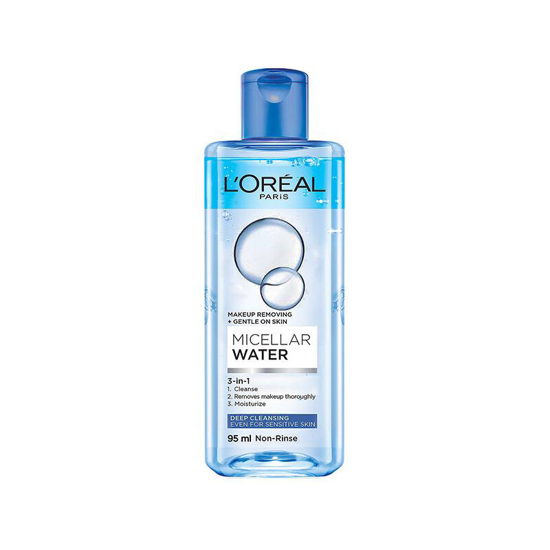 Nước Tẩy Trang L'Oreal Paris Micellar Water 3-in-1 Deep Cleansing Even For Sensitive Skin Làm Sạch Sâu Trang Điểm 95ml