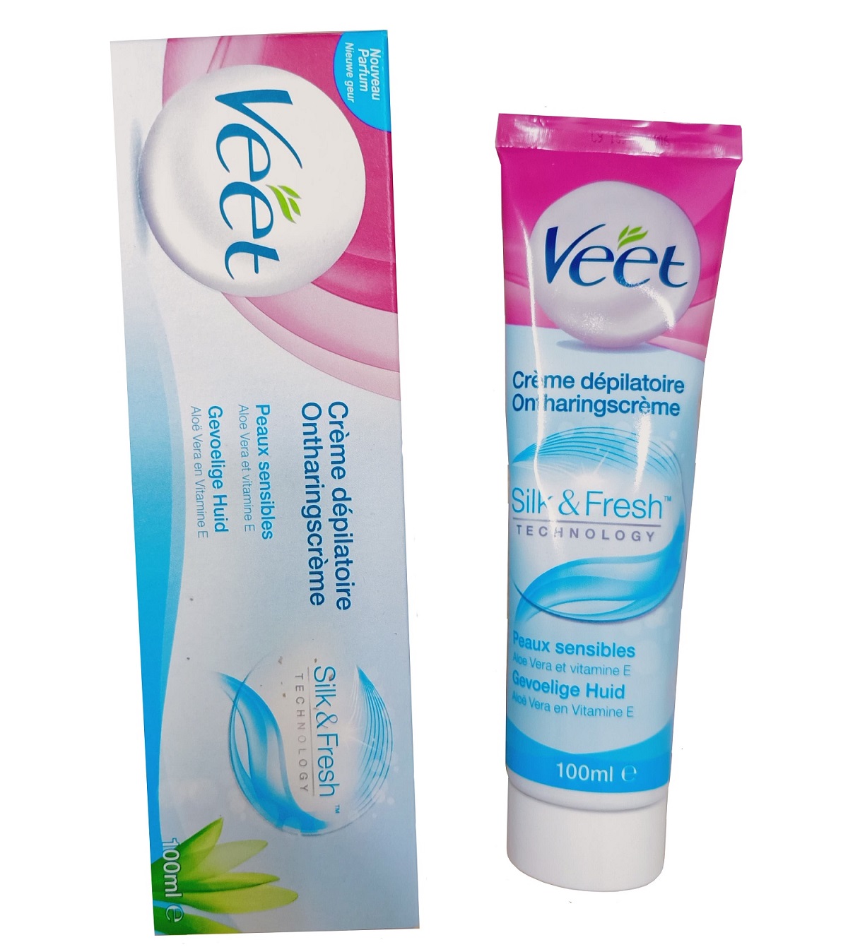 Kem Tẩy Lông Veet Silk & Fresh Xanh Cho Da Nhạy Cảm Bản Pháp 100ml