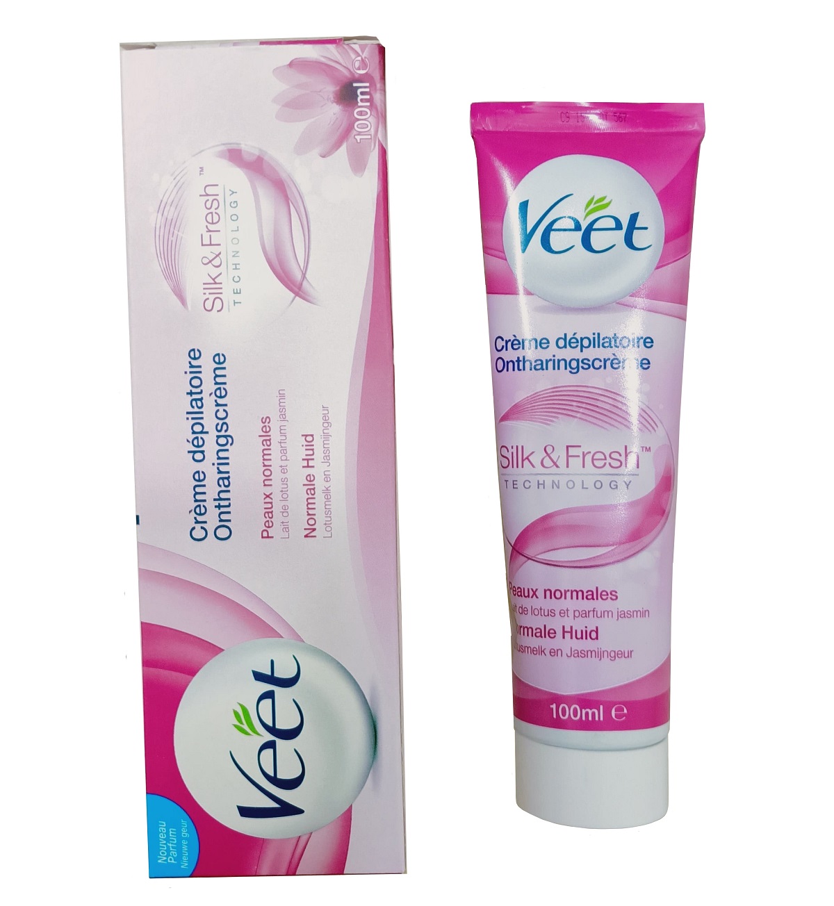 Kem Tẩy Lông Veet Silk & Fresh Hồng Cho Da Thường Bản Pháp 100ml